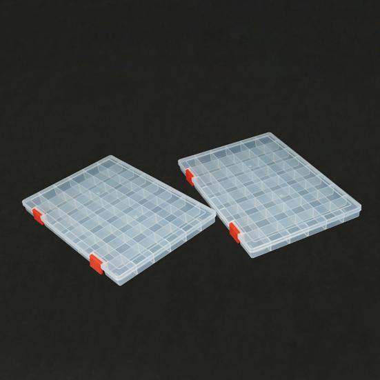 Fishing Bait Storage Box 48 Grid Design Transparent Compact Portable Wide Application Lure Organizer Fishing Hook Case