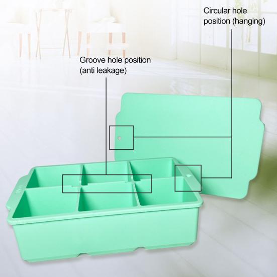 Квадратные 6 сеток «сделай сам», чтобы избежать порчи, быстрозамораживаемый лоток для льда, коробка, аксессуар для бара, лоток для формы для льда
