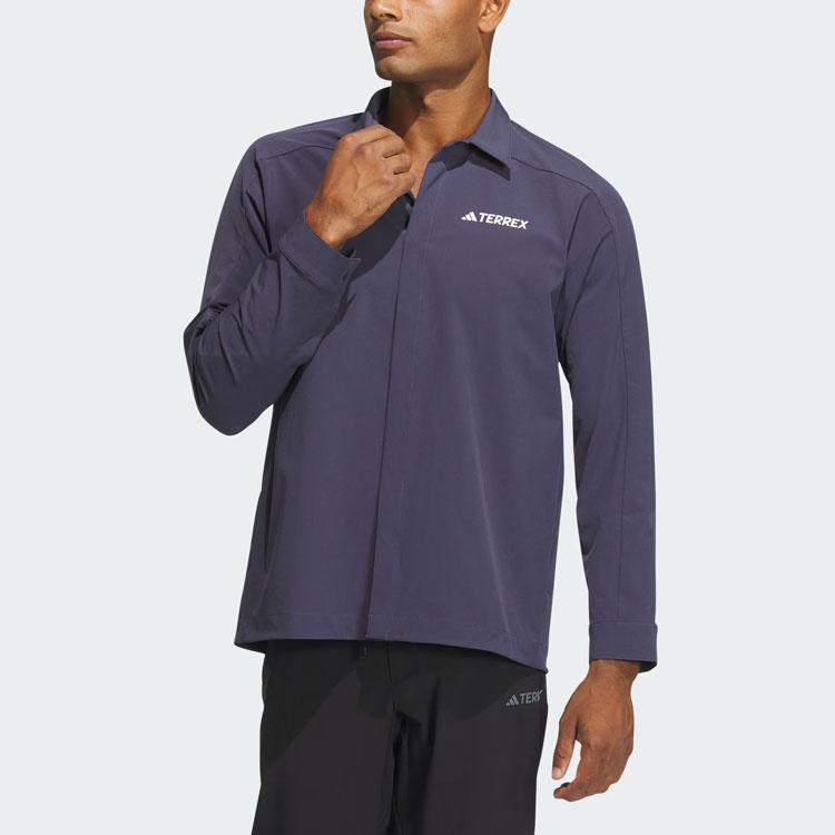 adidas Футболка Aeroready с длинным рукавом, однотонный логотип, быстросохнущая, спортивная, мужская, темно-синяя IP0733