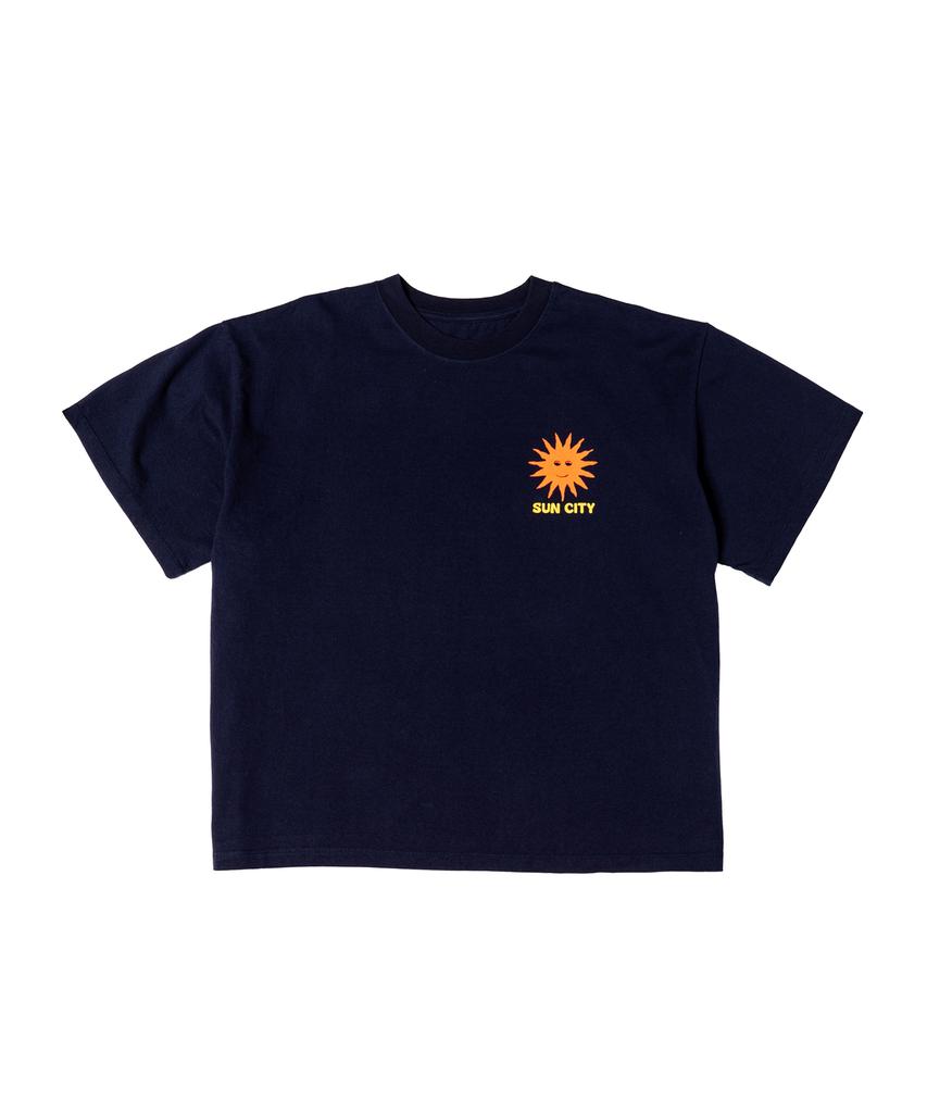 BIGWAVE COLLECTIVE Sun City Smile Boxer Fit T-Shirt (Navy)