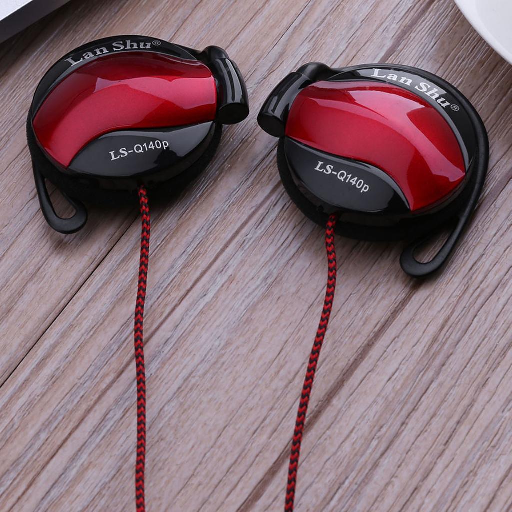 LS-Q140P Sport Headphone 3.5mm Ear-Hook Headset Line Control Earphone Earpiece with Mic for Phone