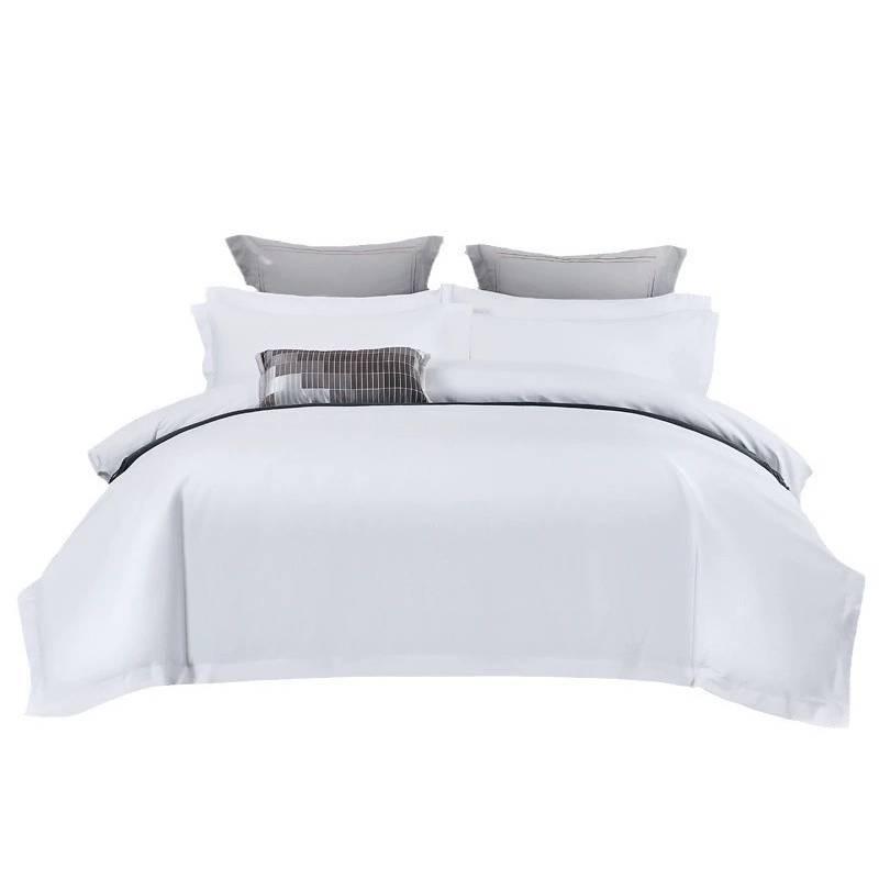 Чисто Белый Простыня На резинке Пододеяльник Наволочка Набор из четырех предметов для использования в спальнях