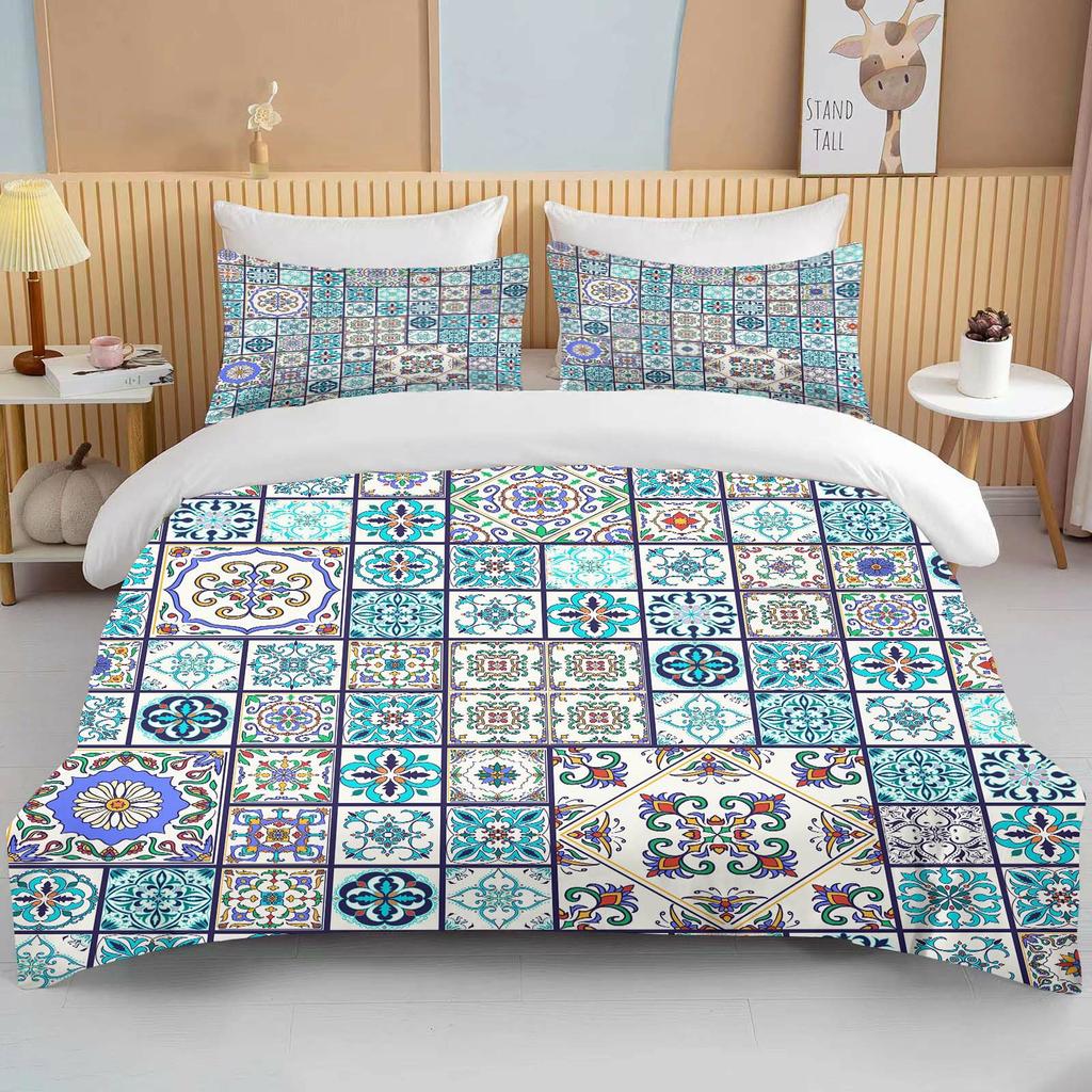 10 Размеров Комплект Постельного Белья с Принтом Мандалы Мультяшный Аниме Пододеяльник Покрывало для Одеяла Мальчики Девочки Дети Взрослые Полуторный Кинг Подарки