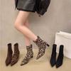 2025 Designer Leopard Print Women Ankle Boots Sexy Pointed Toe Short Booties Plus Size Woman High Heels Shoes De Mujer