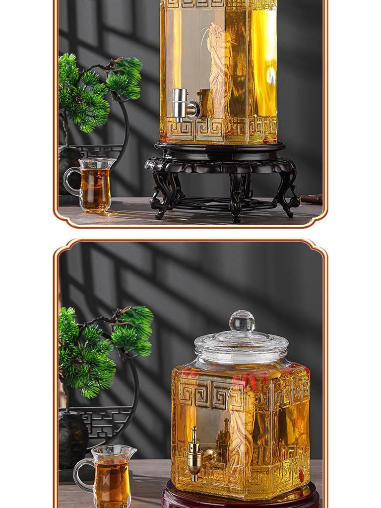 Роскошная герметичная банка для настаивания вина и байцзю с краном для домашнего использования