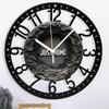 25cm Circular Iron Wall Clock with a Coffee Plant Branch Design