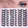 9 Pairs D Curl Colored Eyelashes Russian Long Thick Volume Fake Eye Lash Faux Mink Lashes  Party