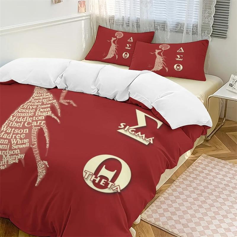 Постельное белье Delta Sorority Sigma Theta DST Комплект Twin Queen Size Пододеяльник Наволочка для Мальчиков Девочек Детей Взрослых Дома