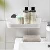 Беспробивной стеллаж для хранения в ванной, сливная мыльница, многофункциональная кухонная полка, хранение и бесшовная установка