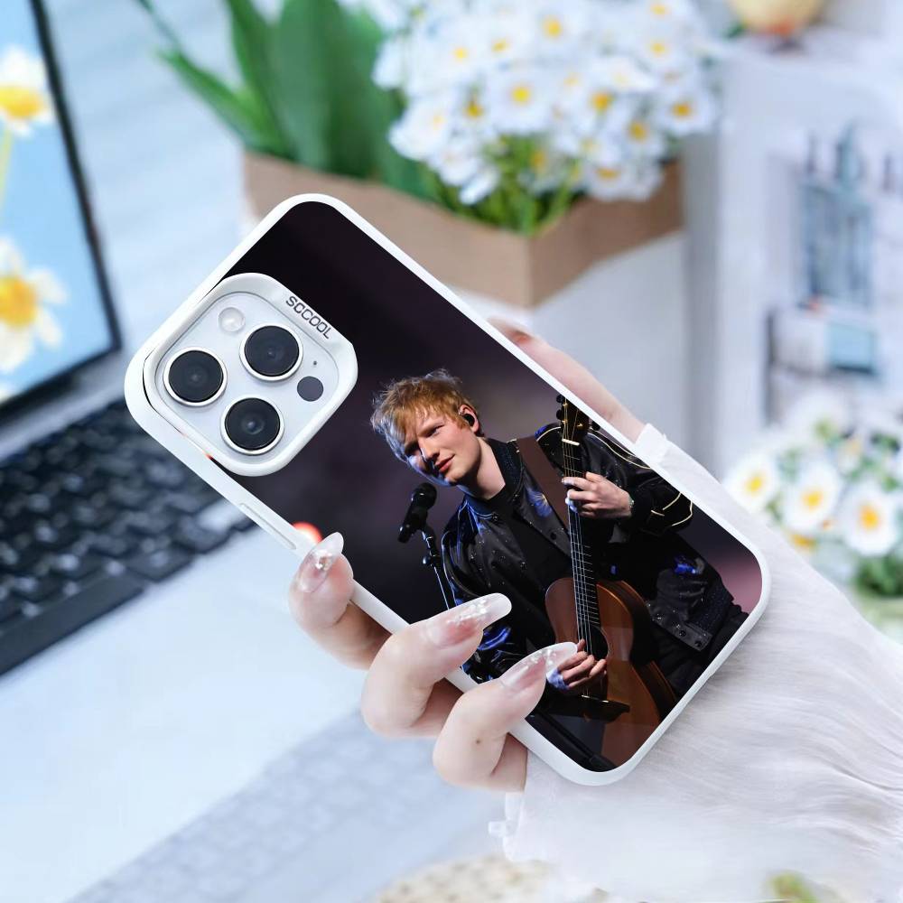 Singer E-Ed Sheeran  Phone Case For iPhone17, 16,15,14,13,12 Pro Max white Candy Matte Shockproof Cover