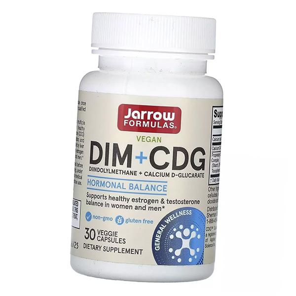 Diindolylmethane and Calcium D-Glucarate, DIM + CDG, Jarrow Formulas  30vegcap (72345027)