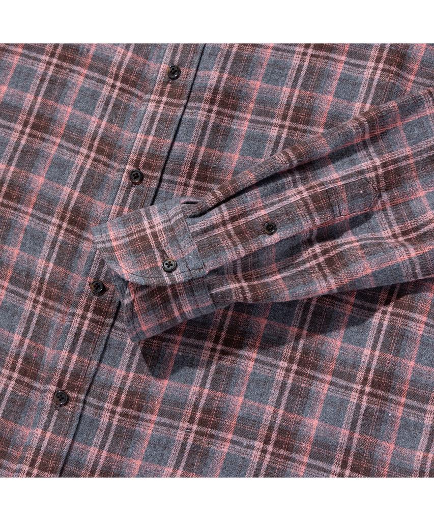 PRODESHIRT Vintage Check Flannel Shirt (Pink Gray)