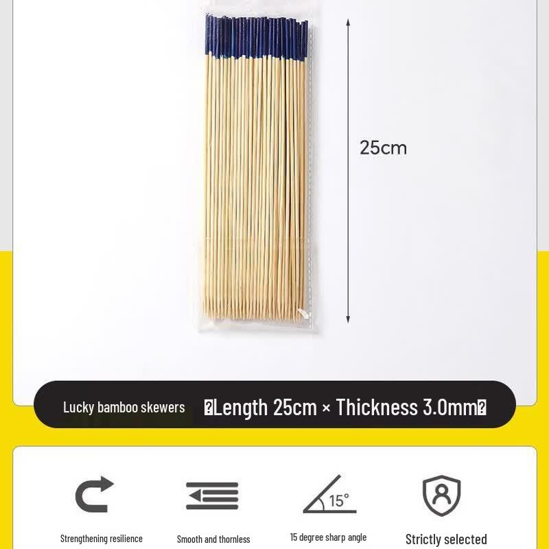 Oeny BBQ Disposable Colored Bamboo Skewers
