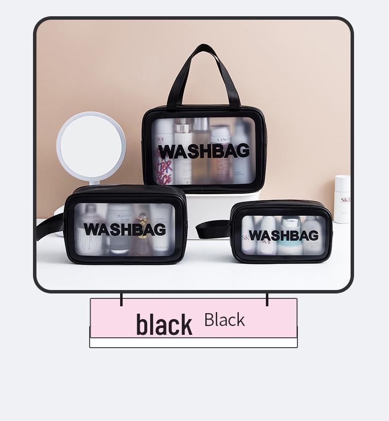 Large-Capacity Waterproof Frosted Makeup & Toiletry Bag