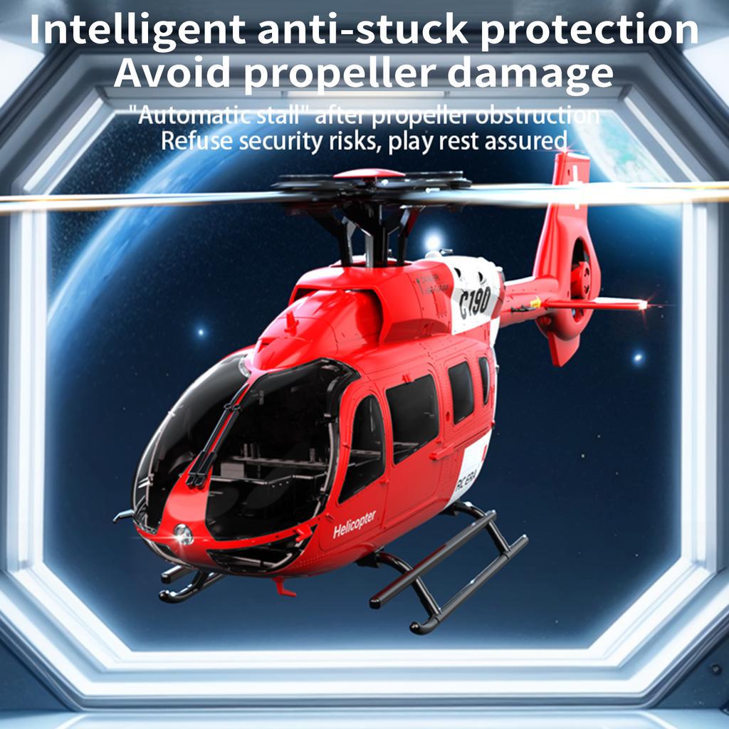 Remote Control Helicopter with Dual Brushless Motor 2.4GHz 4CH Single Propeller Six   Gyroscope Stabilization RC Helicopter