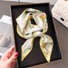 2025 Korean Fashion Skinny Silk Scarf for Women Long Hair Strip Silk Ribbon Small Bag Handle Ribbon Scarf Kerchief Ladies Tie
