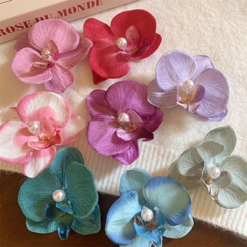 Hair Accessories Orchid Hairpin Hair Ornament Bohemia Barrettes Sweet Flower Hair Clip  Daily