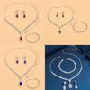 Waterdrop Jewelry Set With Crystal Embellishments For Bridal And Evening Wear