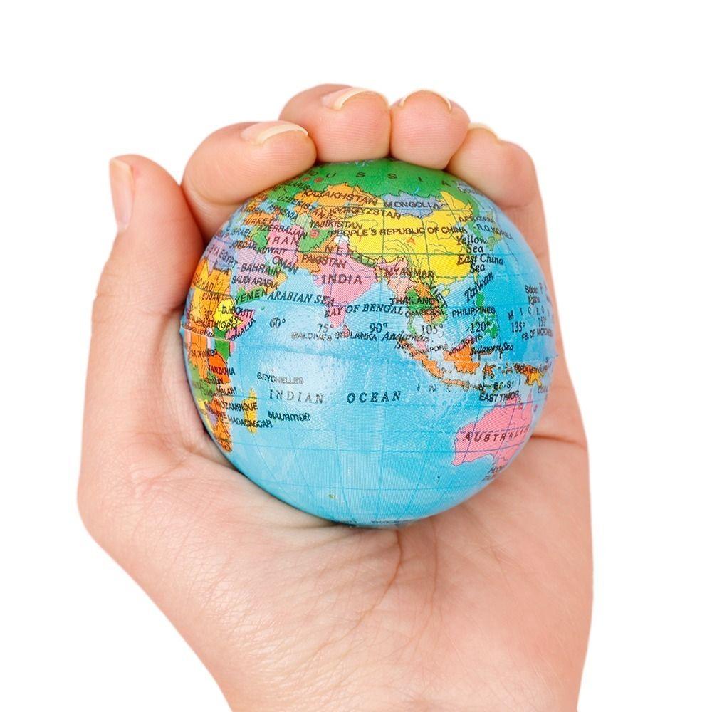 Ball Educational World Map Foam Ball Hand Squeeze Ball World Geography Map Ball Foam Rubber Ball