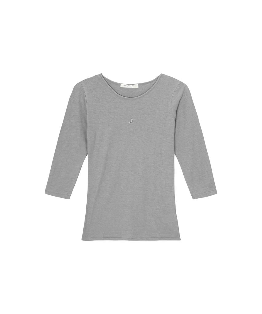 LEI AVERY Basic Cotton Sleeveless Slim Fit T-Shirt (Charcoal)