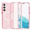 For Samsung Galaxy S24 Case Magnetic Glitter PC+TPU Phone Cover Compatible with MagSafe