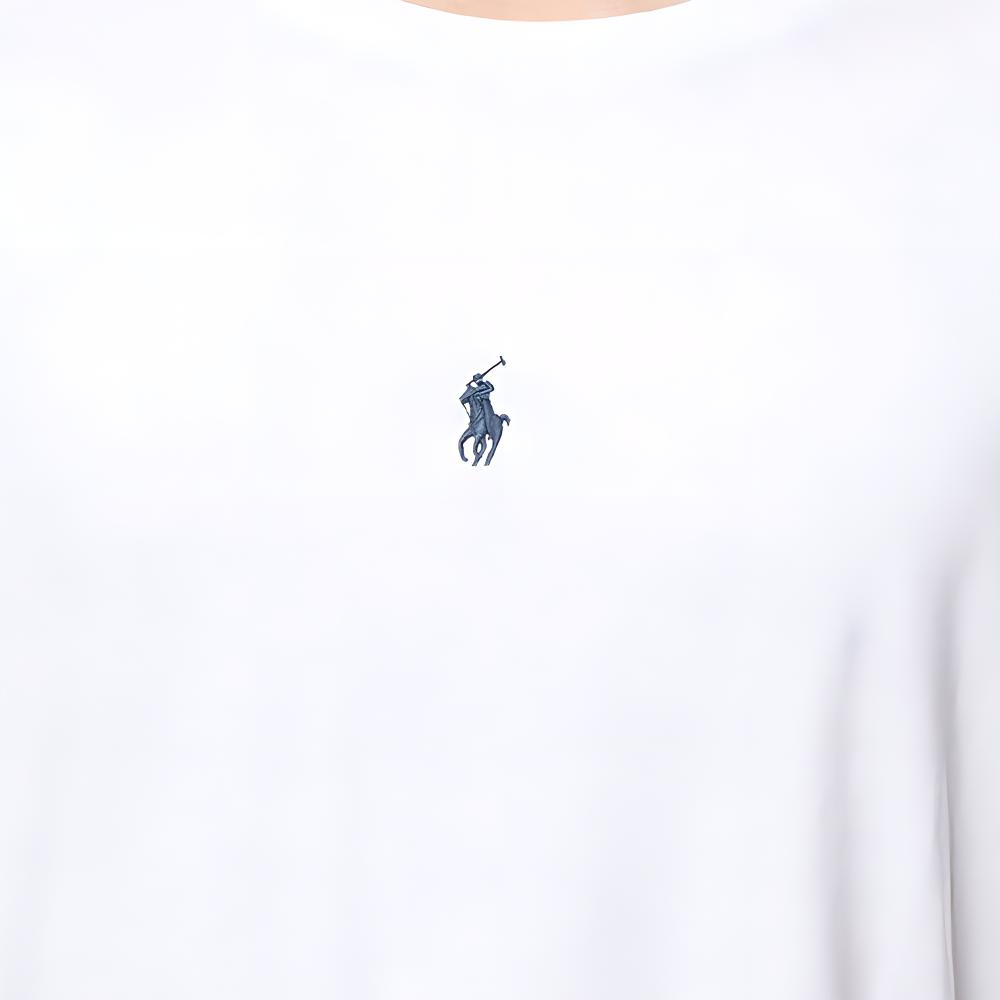 Polo Ralph Lauren Ss22 однотонная футболка с круглым вырезом и коротким рукавом для мужчин, белые 710839046-002