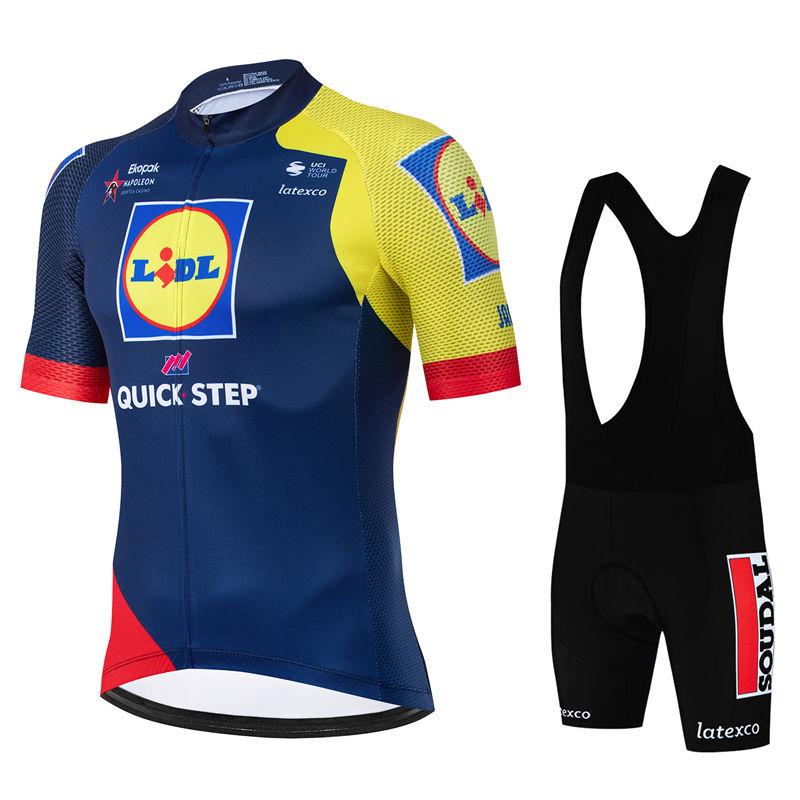 2026 Lidl Soudal Quick Step Летняя Велосипедная Майка Mtb С Коротким Рукавом Велосипедный Комплект Комплект Велосипедных Шорт MTB Ropa Ciclismo Велосипедные Рубашки Maillot