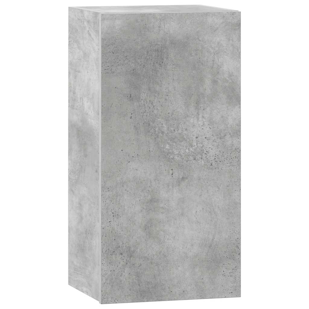 8 piece TV cabinet set concrete grey engineered wood