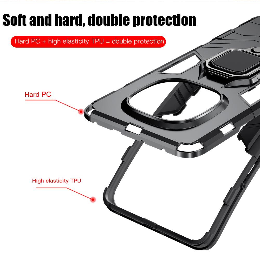 KEYSION Противоударный защитный чехол для Redmi Note 14 4G 14 Pro+ 5G Силиконовый + PC Ring Stand Phone Back Cover для Redmi Note 14 Pro 5G
