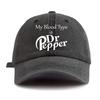 1 шт. Мытая бейсболка с принтом Dr Pepper для взрослых, Минималистичный ретро-стиль, Повседневная, Мягкая, Регулируемая, Кепка-папа, Идеально в качестве подарка