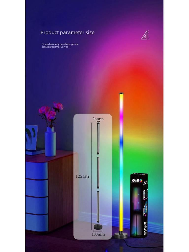 RGB Fantasy Color Corner Floor Lamp with Music Rhythm for Gaming and Living Spaces