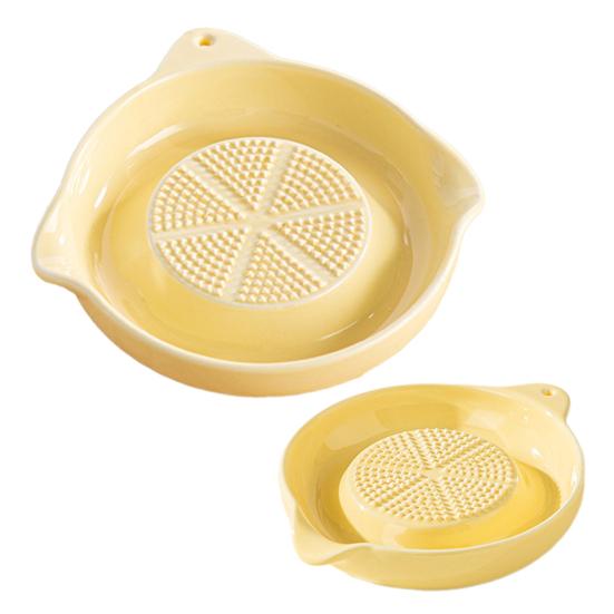 2Pcs Ceramic Grater Plate Set Ceramic Ginger Garlic Grater Plates