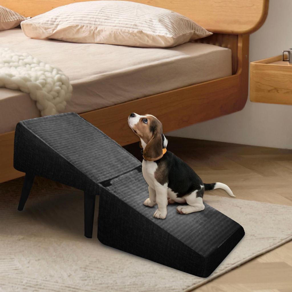 Dog Ramp For Bed Foldable Dog Vehicle Stairs Anti-Slip Kitten Puppy Ladder Multifunctional Footrest Stool For Small Cats