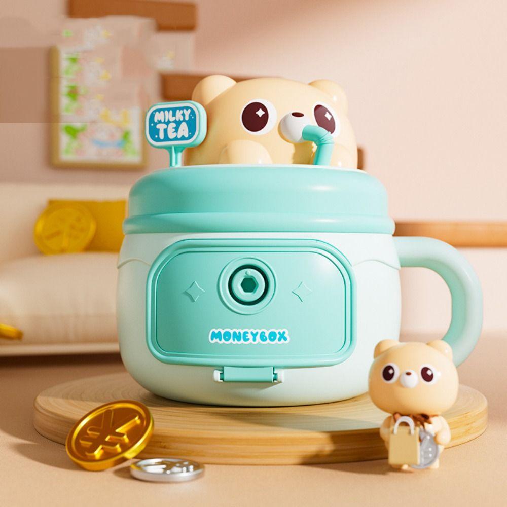 Simulated Money Organizer Jar Animal Design Money Storage Pot Bear Water Cup Storage Tank Kid Toy