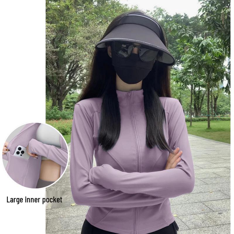 Женский серый летний кардиган-куртка из ледяного шелка с защитой от УФ-лучей 2025