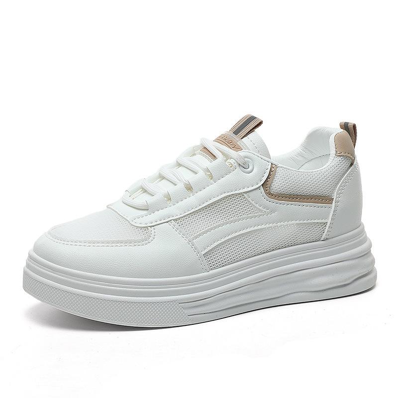 Luxury New Womens White Sneakers 2024 New Anti-slip Thick Bottom Casual Ladies Flats Shoes Lightweight Comforts Walking Footwear