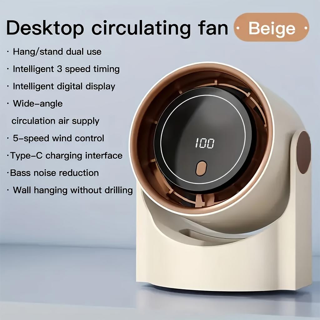 Smart Electric Fan 100 Speed Usb Multifunction Bladeless Fan Desktop Silent Wall Mounted Ventilator Fans For Home Office Indoor