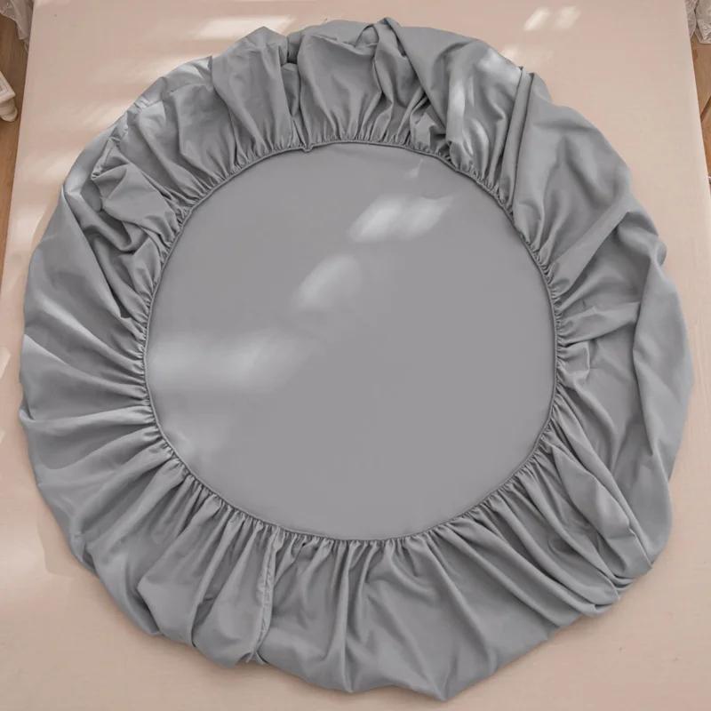 Высококачественная однотонная матовая простыня, дышащее покрывало, гипоаллергенное постельное белье, простыня на резинке, без наволочек, защитный чехол для матраса Simmons