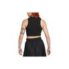 Nike Спортивная одежда Essentials ребристый укороченный топ-топ женский черный FB8280-010
