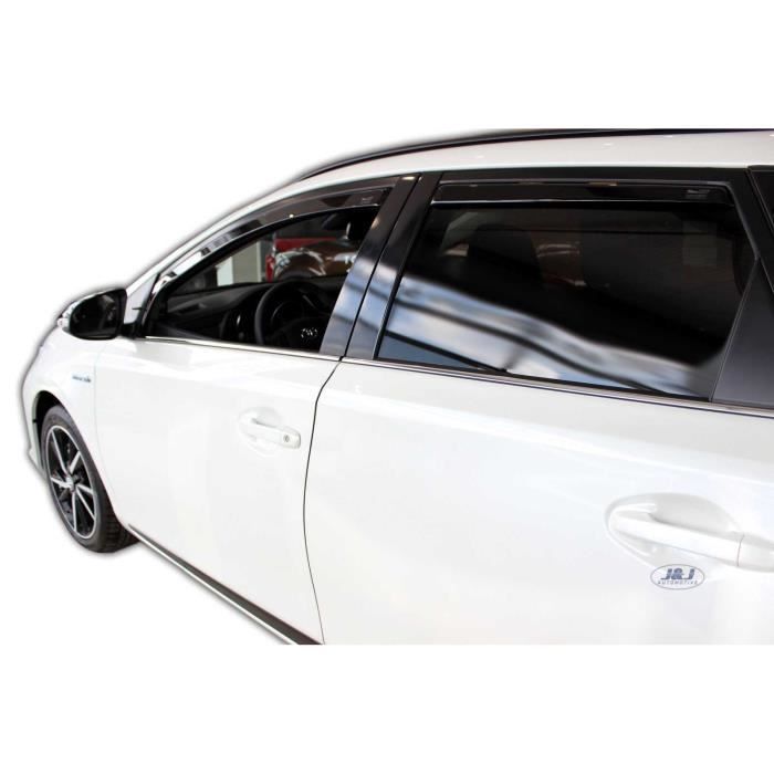 Déflecteurs d'air - J&J AUTOMOTIVE - Heko - Fumé - Installation facile - Pour Toyota Auris 2