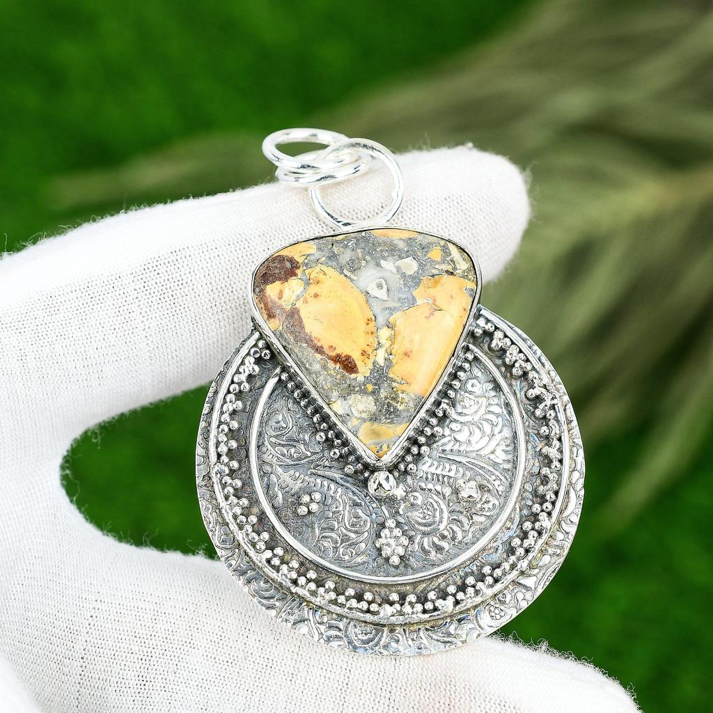 Mothers day Deal Maligano Jasper Gemstone 925 Silver Sister New Pendant Jewelry