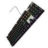 Механические клавиатуры с проводным подключением, RGB-подсветка светодиодами и колпачками из ABS, синие переключатели для игр
