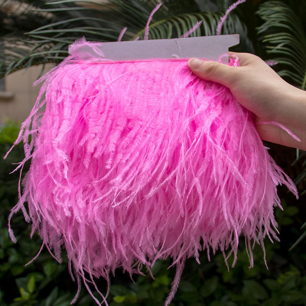 Feather1Meter Отделка из страусиных перьев 10-15/15-18/18-22 см Перья Бахрома Лента для Домашней Вечеринки Платья Шитья Свадебного Украшения Высокое Качество