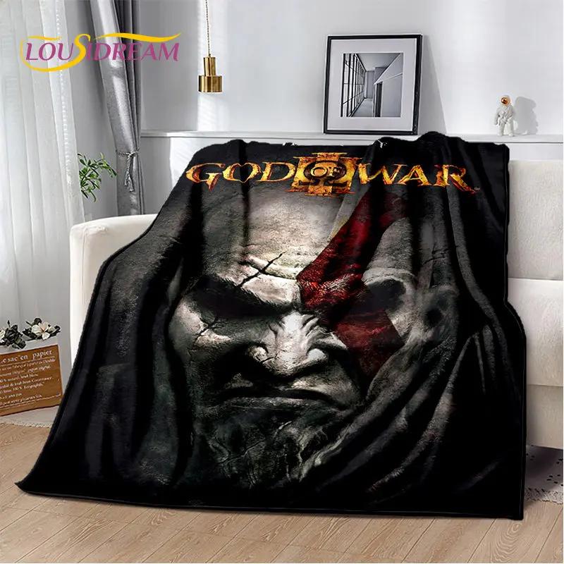 Мягкое плюшевое одеяло для геймеров игры God of War Kratos, фланелевое одеяло, покрывало для гостиной, спальни, кровати, дивана, пикника, покрывало для ребенка