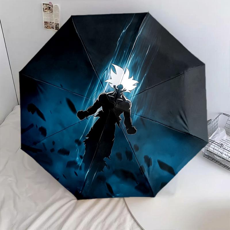 Узор Dragon Ball, автоматический складной зонт, портативная и складная конструкция, 8 спиц, рождественский или день рождения подарок.