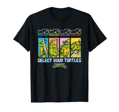 Футболка TMNT Retro 16-Bit Video Game Select Your Turtles