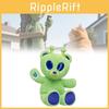 Green Bear Alien Cute Cartoon Plush Toy Durable Short Childhood Doll Collection