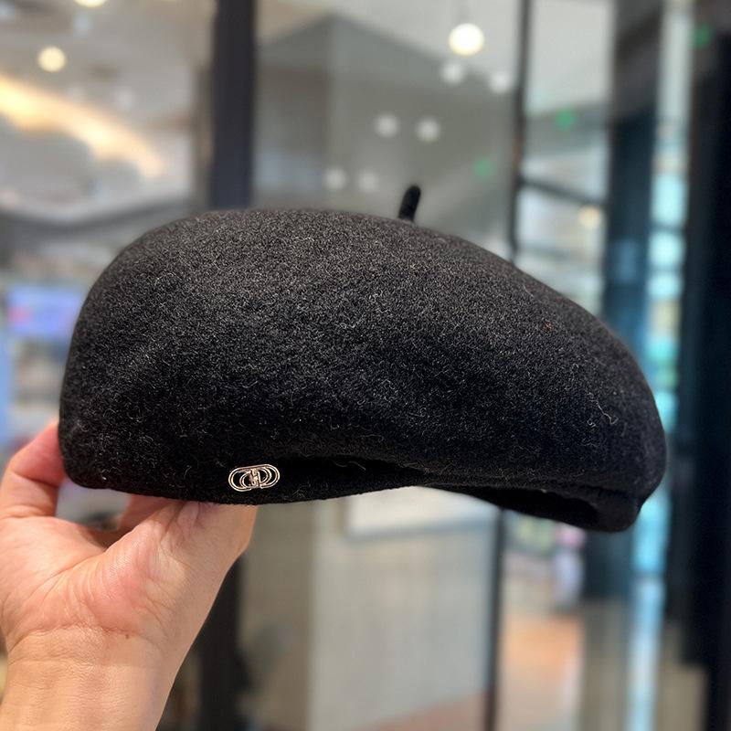 Женская шерстяная шапка-берет, теплая, зимняя, универсальная, кепка газетчика-художника, не растягивается, легкая