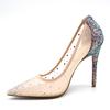 Summer Pointed High Heels Women Pumps Leather Rhinestones Wedding Shoes Pointed Toe High Heels Lady