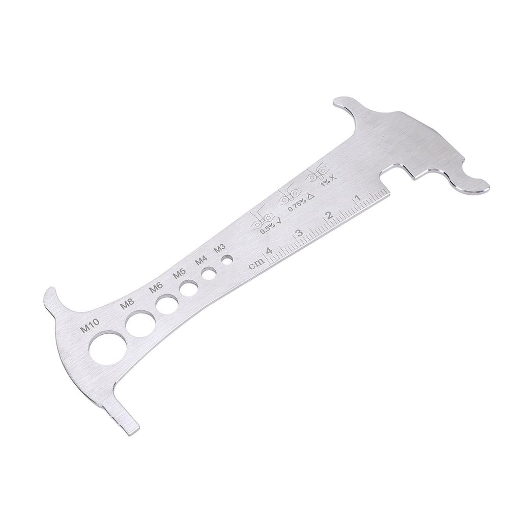 Chain Wear Indicator Checker Gauge Measuring Ruler Tool Mountain Cycling Repair Part